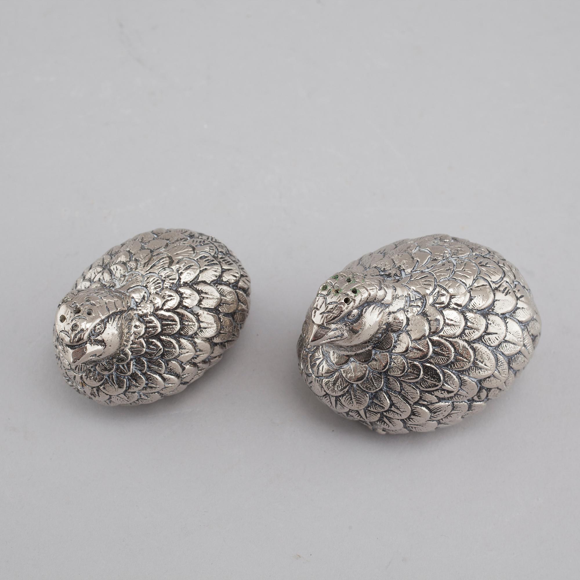 GUCCI, salt och pepparkar, metall, 1900-talets andra hälft.