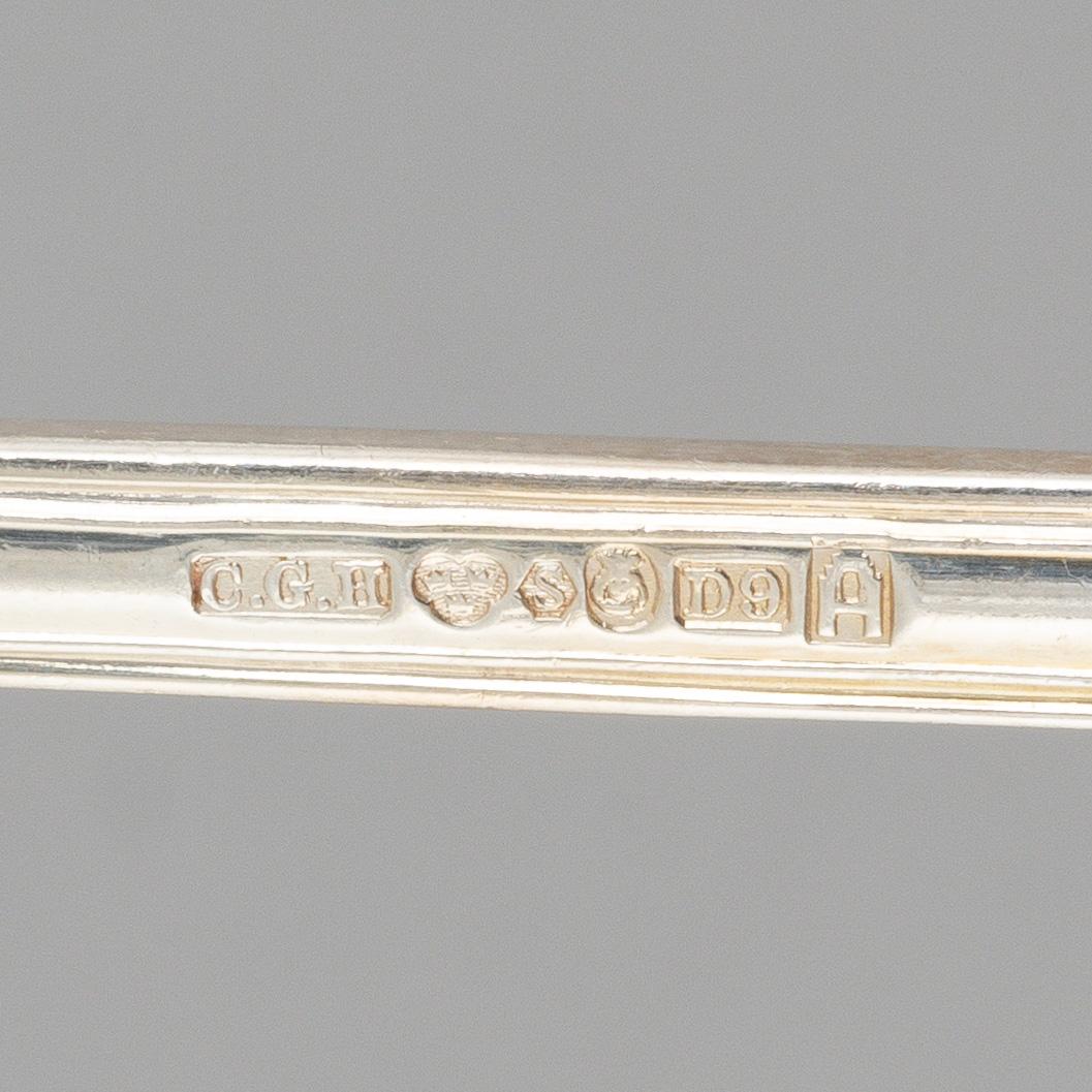 A Swedish silver cutlery, model Olga, mostly GAB and CG Hallberg, some Stockholm 1954 (123 pieces).