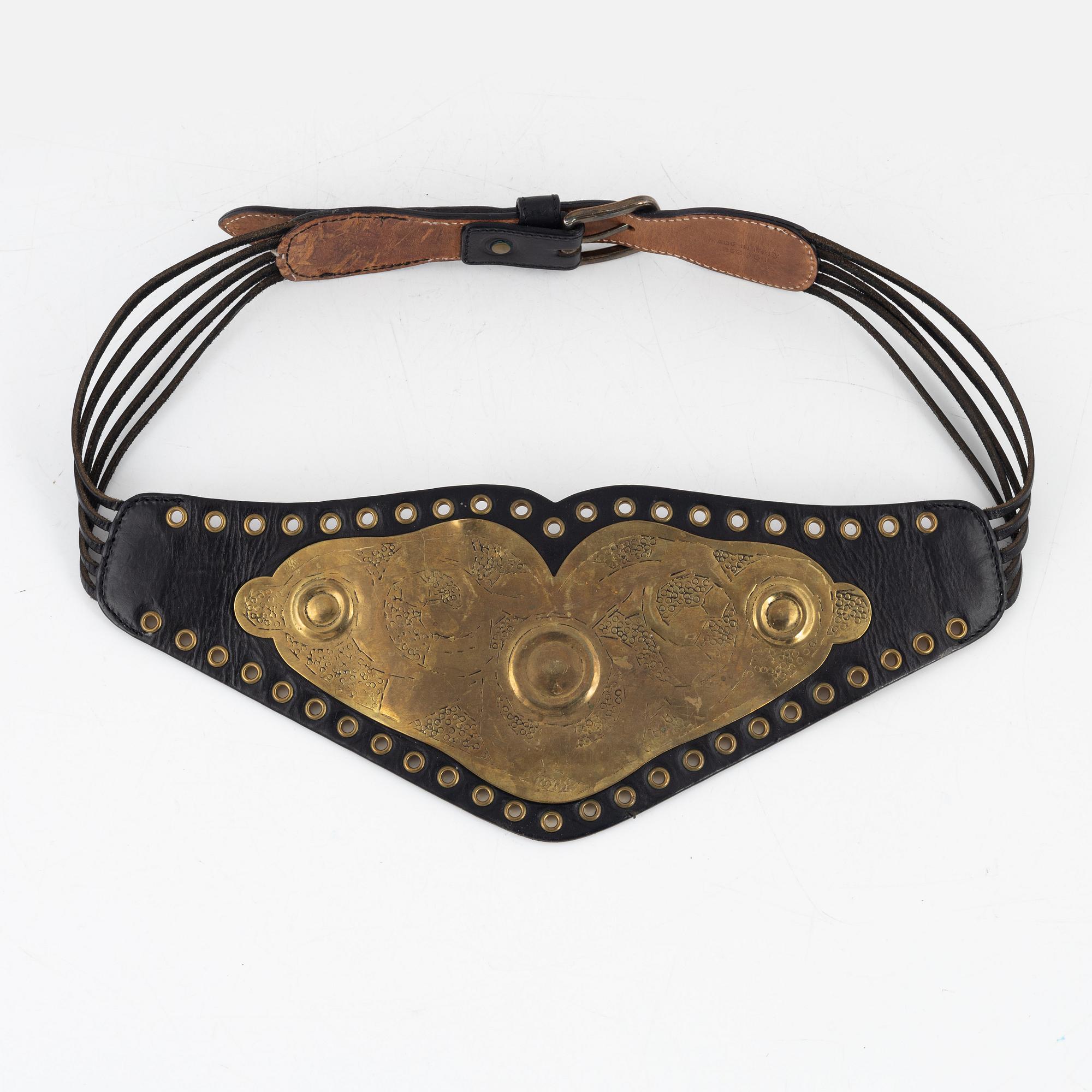 小物 Christian Dior by Galliano leather belt Christian Dior by John Galliano 2000s Diorissimo CD Logo