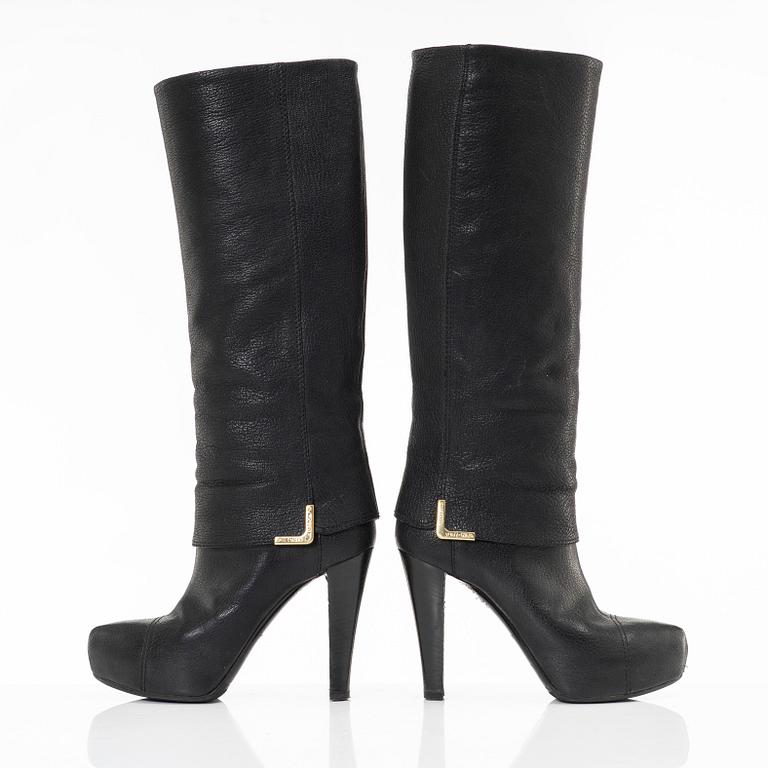 Louis Vuitton, boots, "Queen Grained Leather High Boots", size 37.