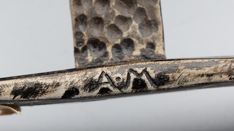LJUSSTAKE, smidesjärn, märk AM 1936.