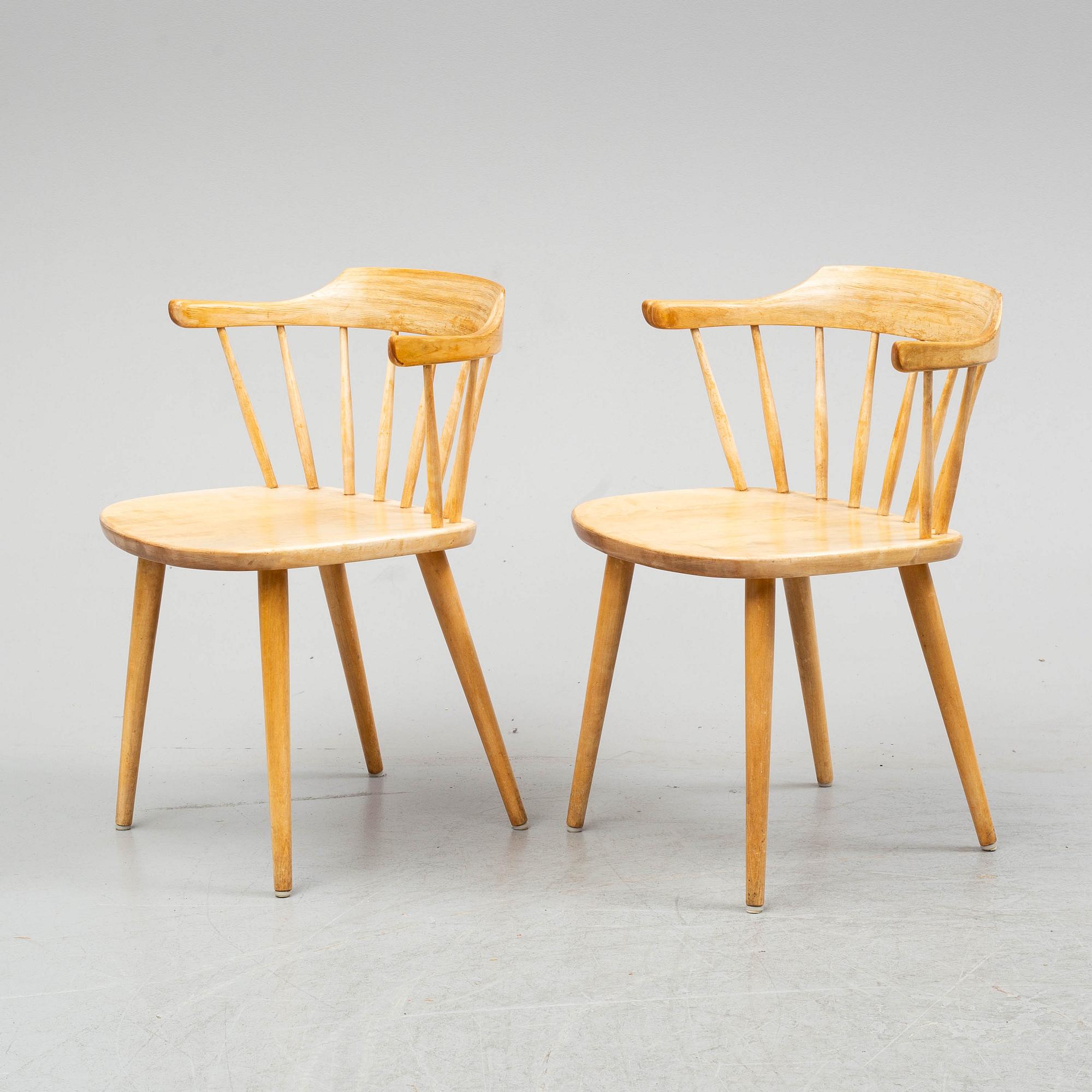 YNGVE EKSTRÖM, karmstolar, 6 st, "Småland".