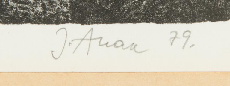 Jüri Arrak, litografi, signerad och daterad -79, numrerad 67/100.
