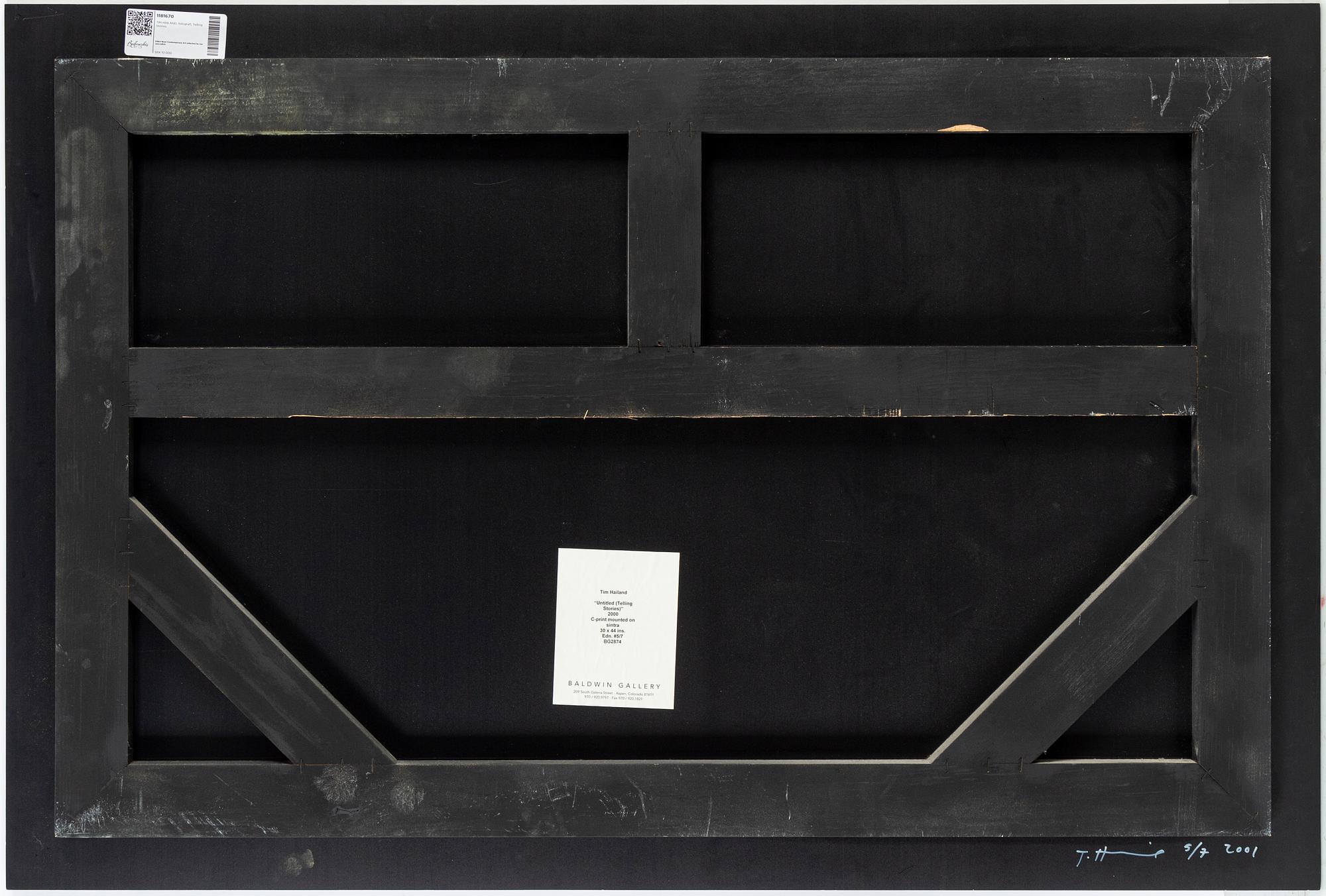 TIM HAILAND, c-print mounted on sintra, 2000, numbered 5/7.