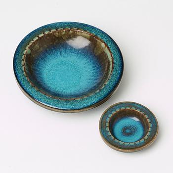 SKÅLFAT, 2 st Farstagods, Wilhelm Kåge, Gustavsberg Studio, bla 1944.