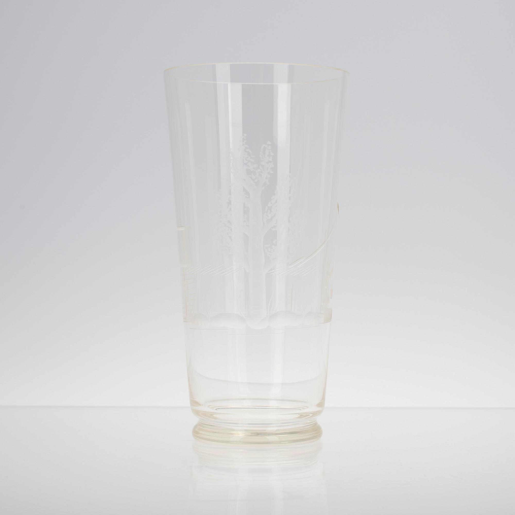 VAS, glas, signerad HL Karhula. 1930-tal.
