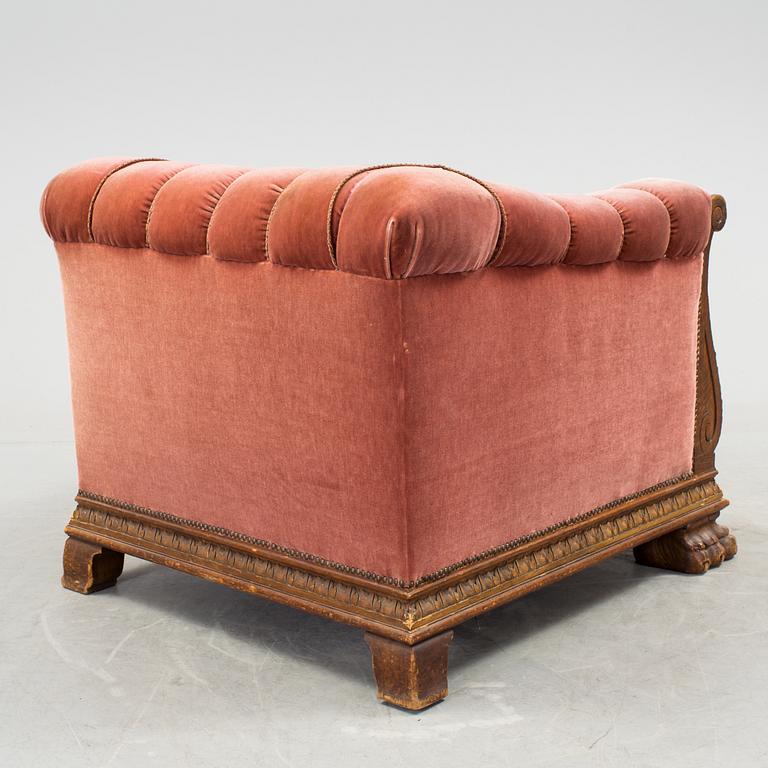 IVAR KREUGERS SOFFA OCH FÅTÖLJ, 1920-tal.