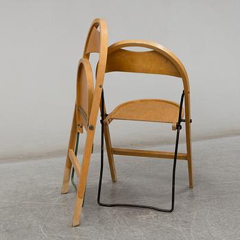 Four collapsible 'Bern' birch chairs from Gemla, 1920's/30's.