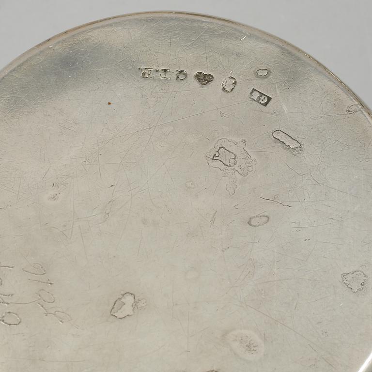 PART SILVER, 13 delar, 1800-talets början till 1900-talets början, total vikt exklusive glas 482 gram.