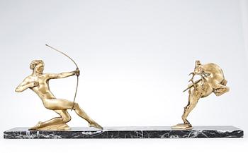 SKULPTUR, mässing, Art deco, 1930-tal.