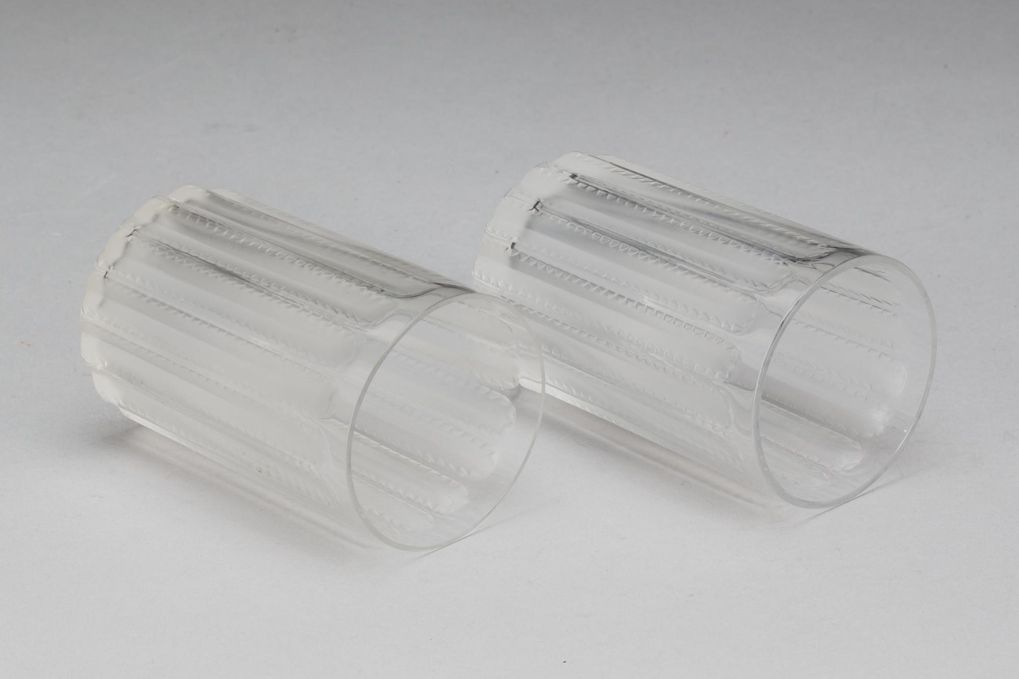 VASER, ett par, glas. Lalique.
