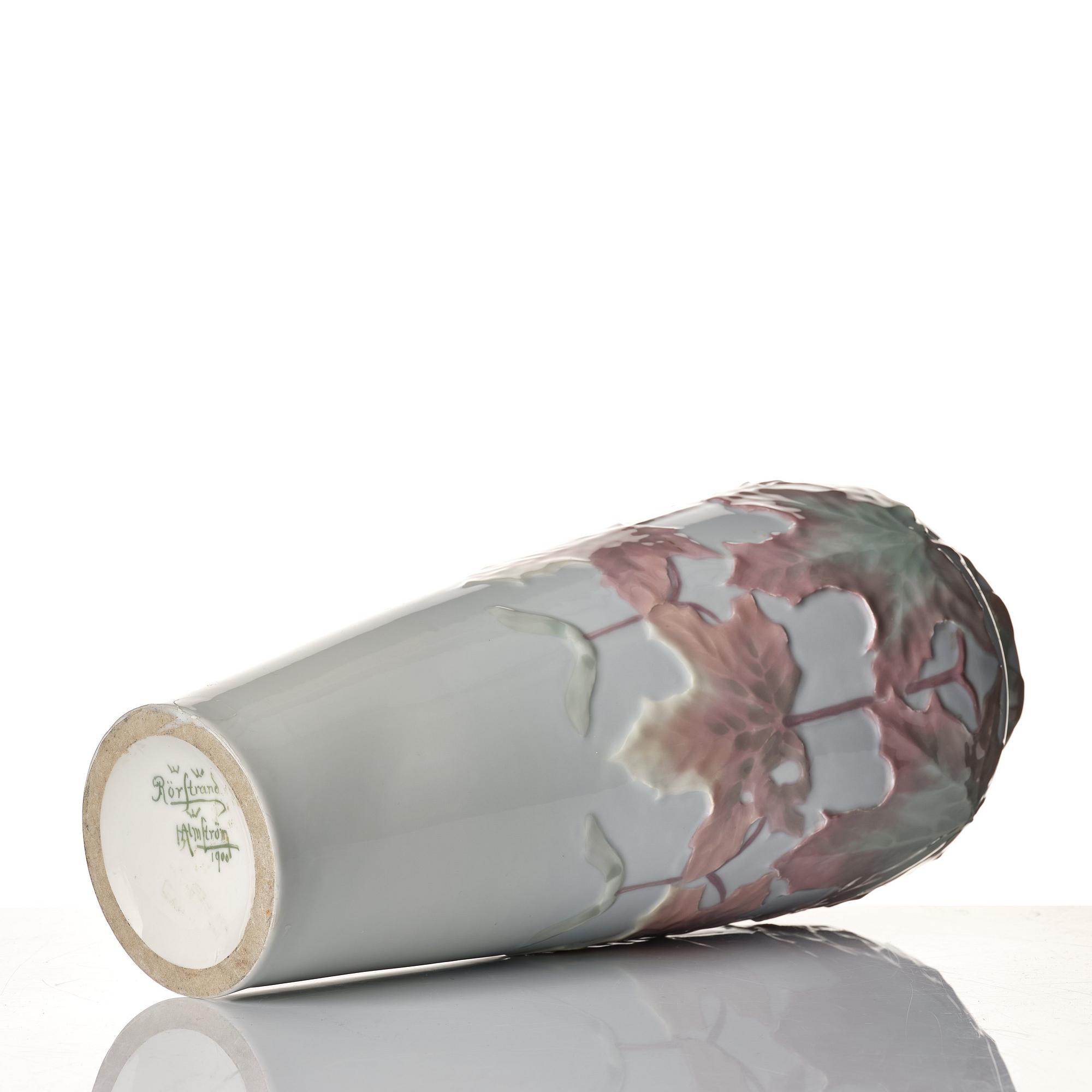 Harald Almström, an Art Nouveau porcelain vase, Rörstrand 1900.