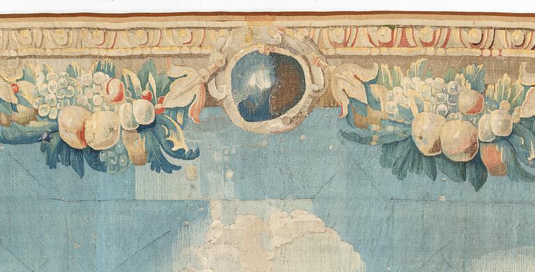 Vävd tapet, "Verdure", gobelängteknik, ca 284 x 367 cm. 1600-talets andra hälft.