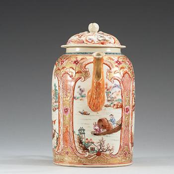 KAFFEKANNA med LOCK, kompaniporslin. Qing dynastin, Qianlong (1736-95).