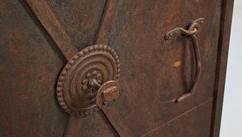 A 19th century metal and cast iron door.