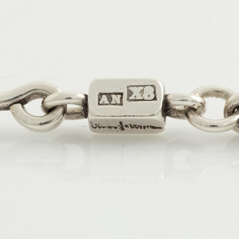 Wiwen Nilsson, collier, ring och stavkedja, sterlingsilver.