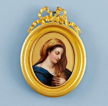1248. A porcelain plaque depicting Mary Magdalene, mid 19th Century.