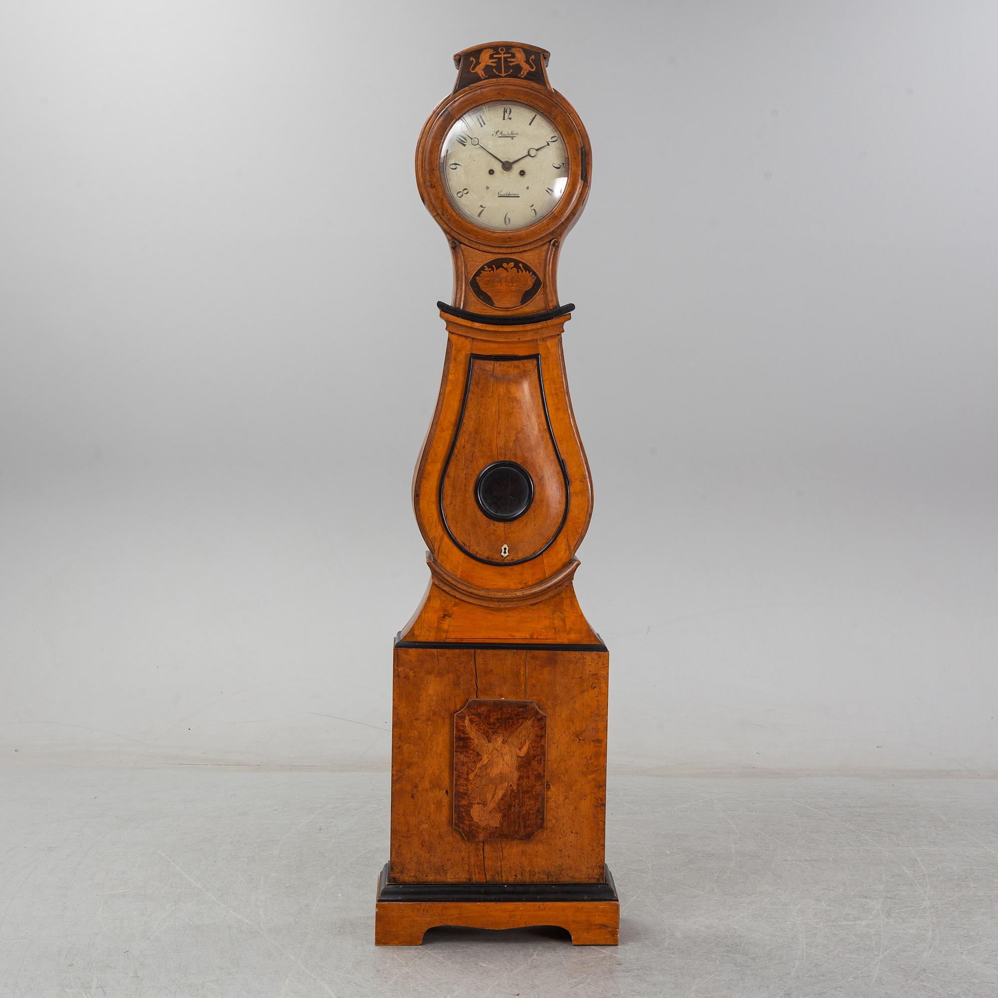 A 19th Century long case clock by Mandelgren Carlshamn.