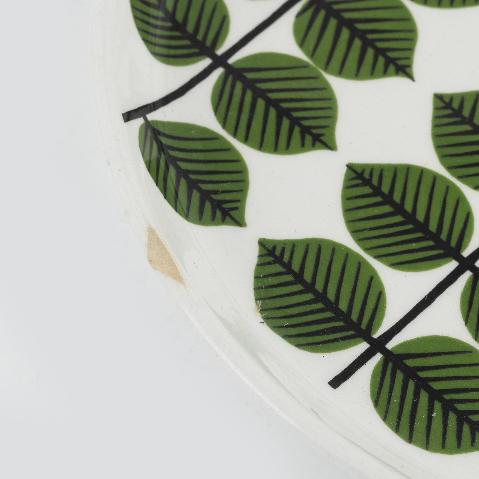 Stig Lindberg, servisdelar, 12 st, flintgods, "Berså", Gustavsberg, 1961-74.