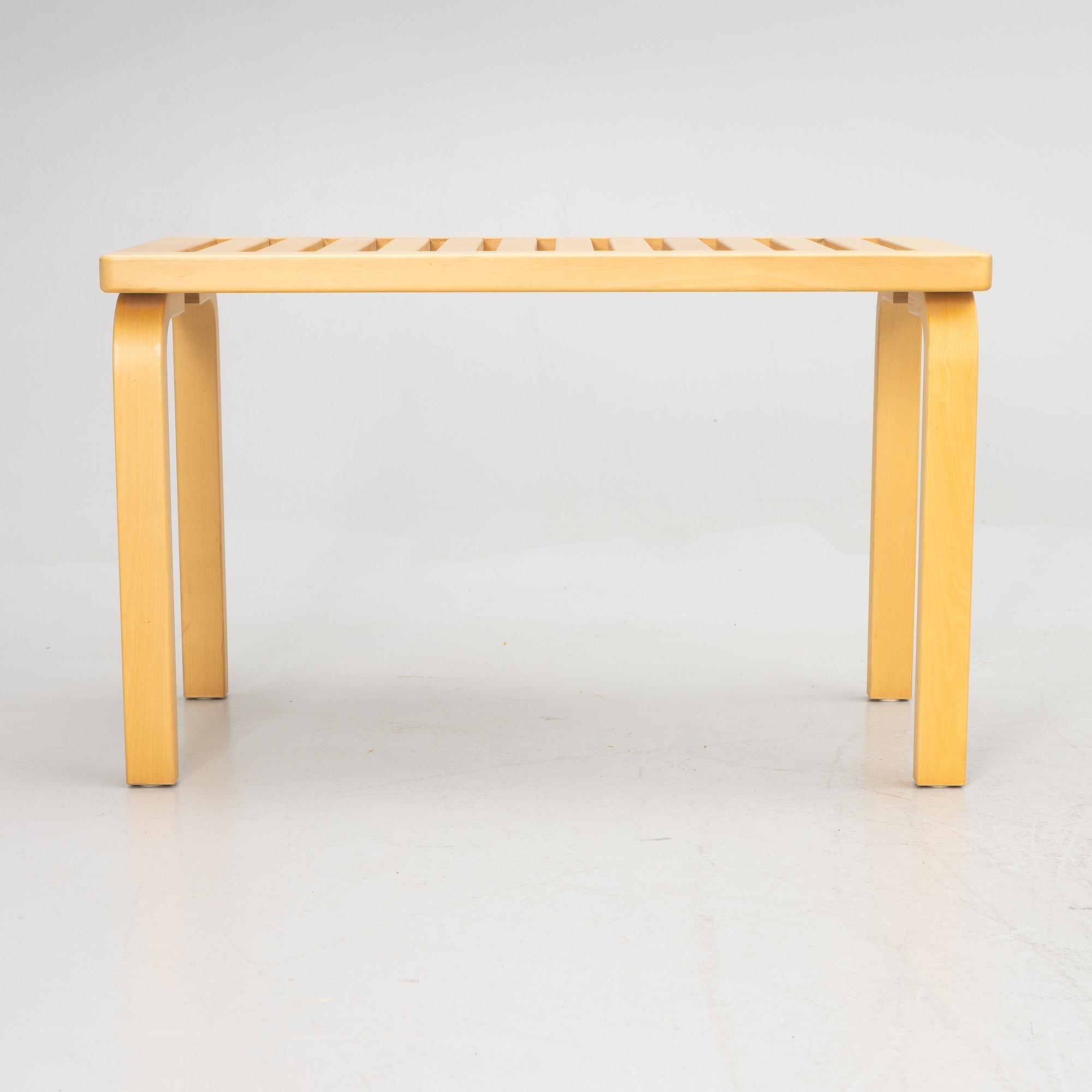 Alvar Aalto, a model 153A bench, Artek, 2002.