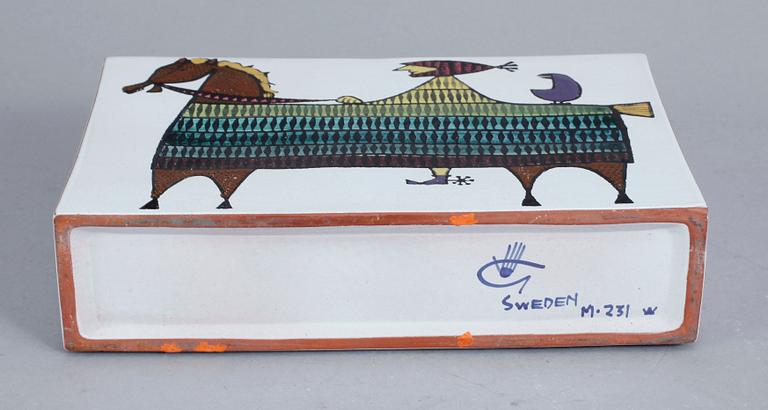 VAS, fajans, "Karneval", Stig Lindberg, Gustavsbergs studio.