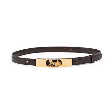 470. CÉLINE, a brown leather belt.