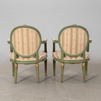 Salon group, 7 dlrs Gustavian style, first half of the 20th century.