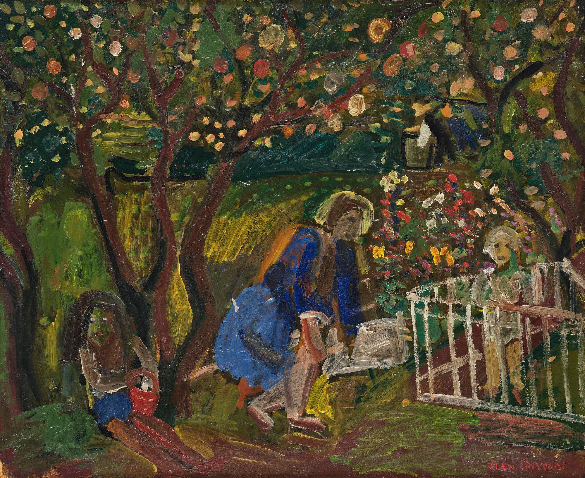 Sven X:et Erixson, In the garden.