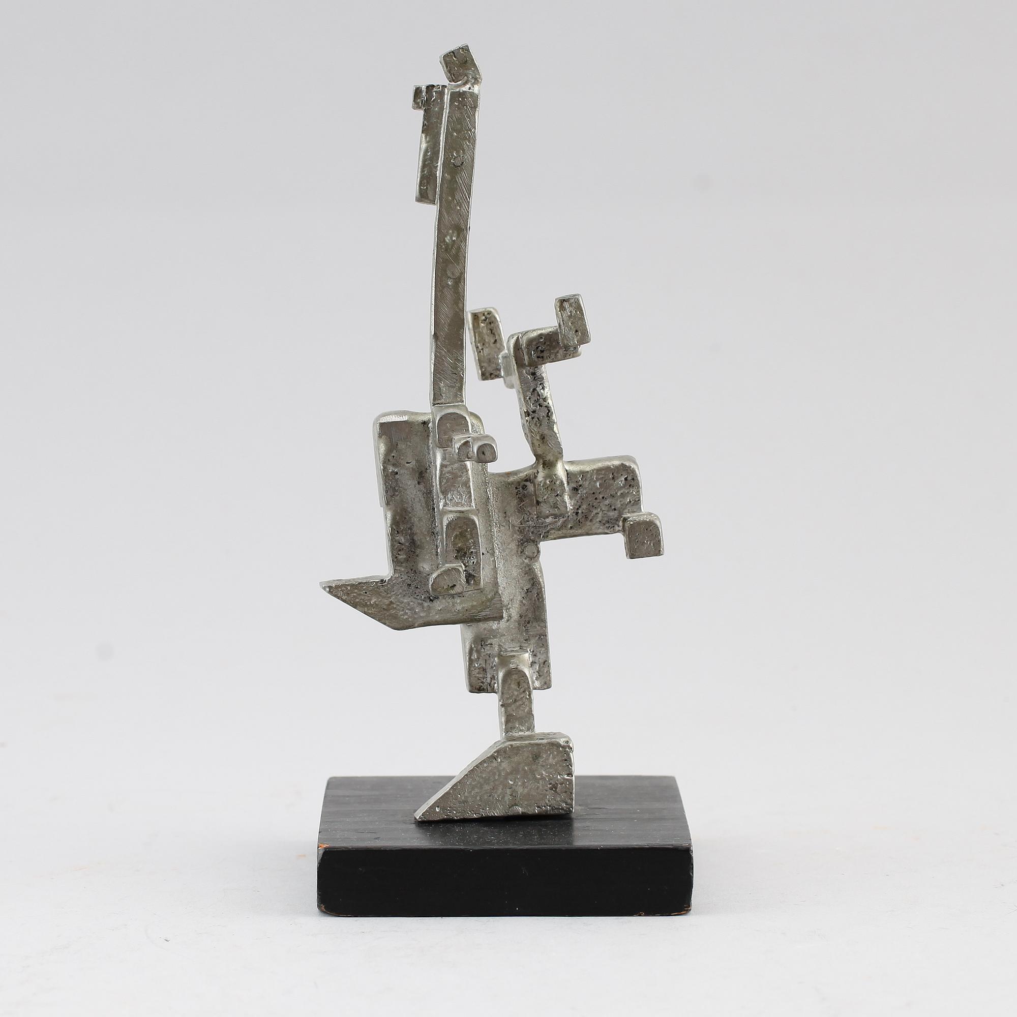 CARL-AXEL LUNDING, skulptur, försilvrad metall.