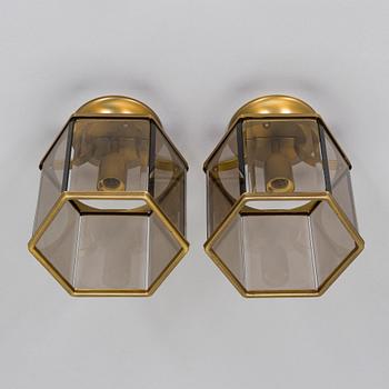 A pair of late 20th century ceiling lamps.