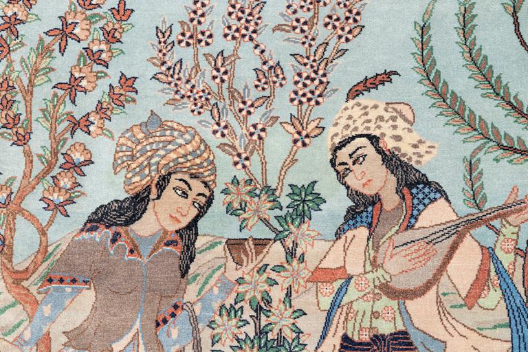 Matta, orientalisk, figural, ca 168 x 108 cm.