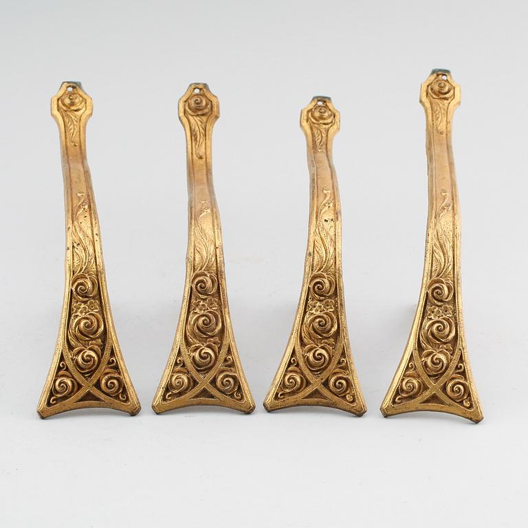 GARDINOMTAG, 4 st, brons, jugend, tidigt 1900-tal.
