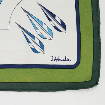 Hermès, scarves, 2 pcs, "Arcs en Ciel" & "Chevaux du Monde".