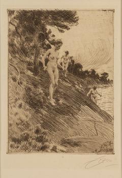 ANDERS ZORN, etching, 1912, signed in pencil.