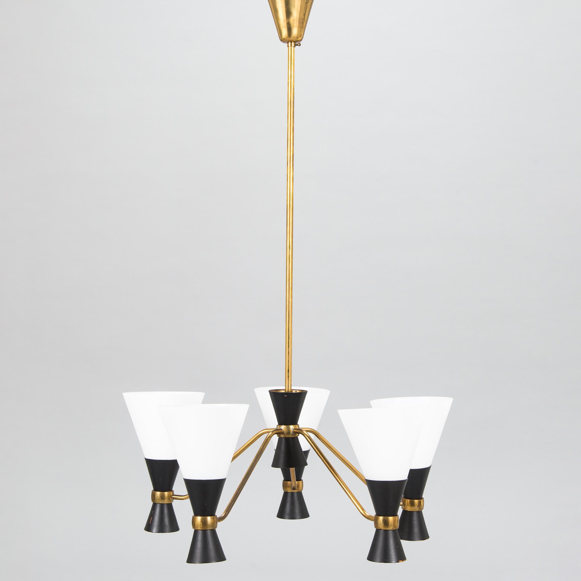 Maria Lindeman, taklampa, modell K 1-1, Idman, 1950-talets slut/ 1960-tal.