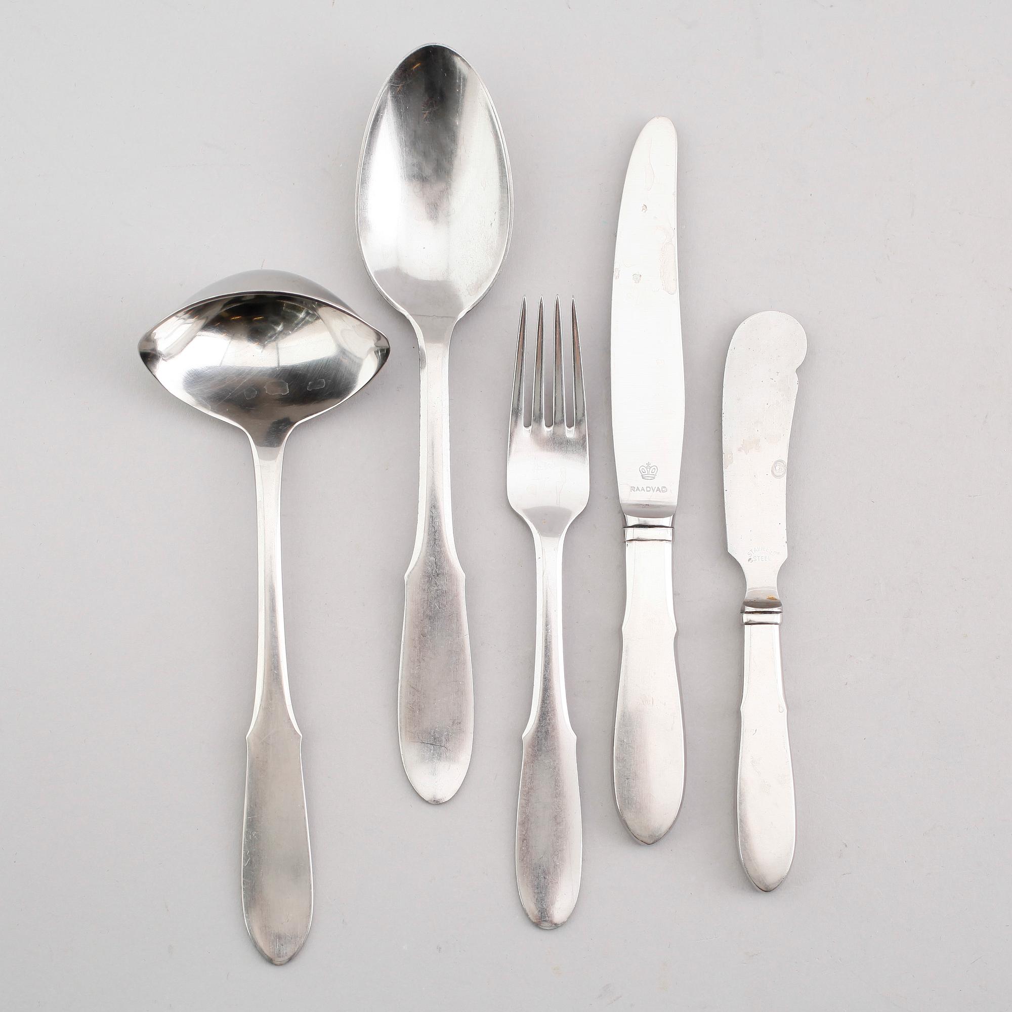 BESTICK, 20 delar, stål, "Mitra", Gundolph Albertus, Georg Jensen, Danmark.