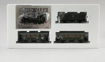 MODELLTÅGSSET, 2 st, Fleischmann, Tyskland.