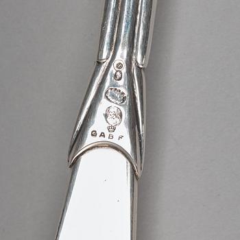 Georg Jensen, skohorn och kängknäppare, Köpenhamn ca 1918-20, 830/1000 silver.