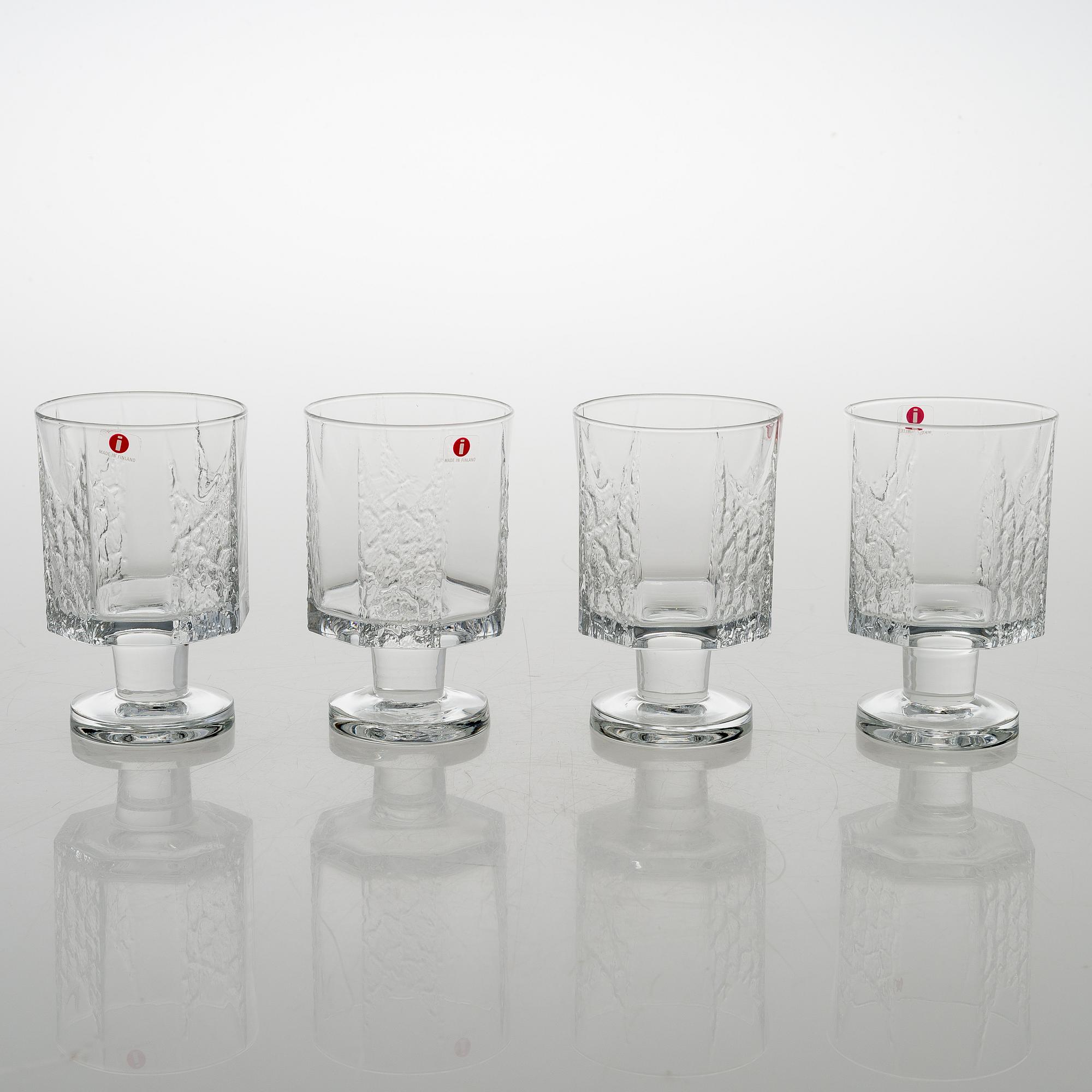 TIMO SARPANEVA, juomalaseja, 12 kpl, "Kalinka" 2106, Iittala.