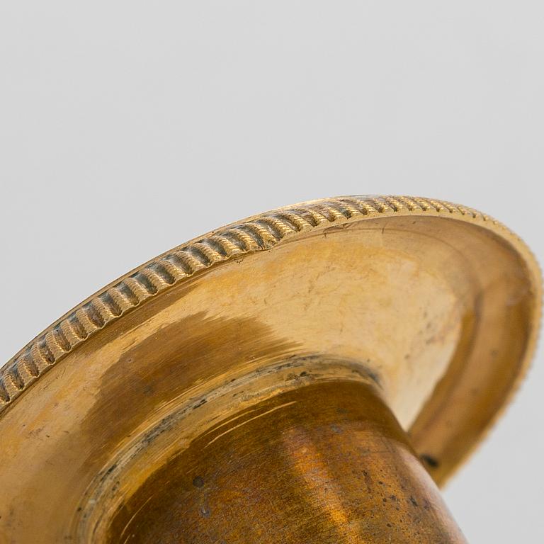 Ljusstakar, ett par, empire, ca 1830.