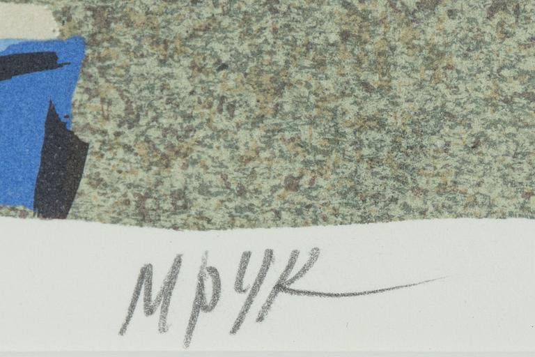 Madeleine Pyk, färglitografi, signerad EA.