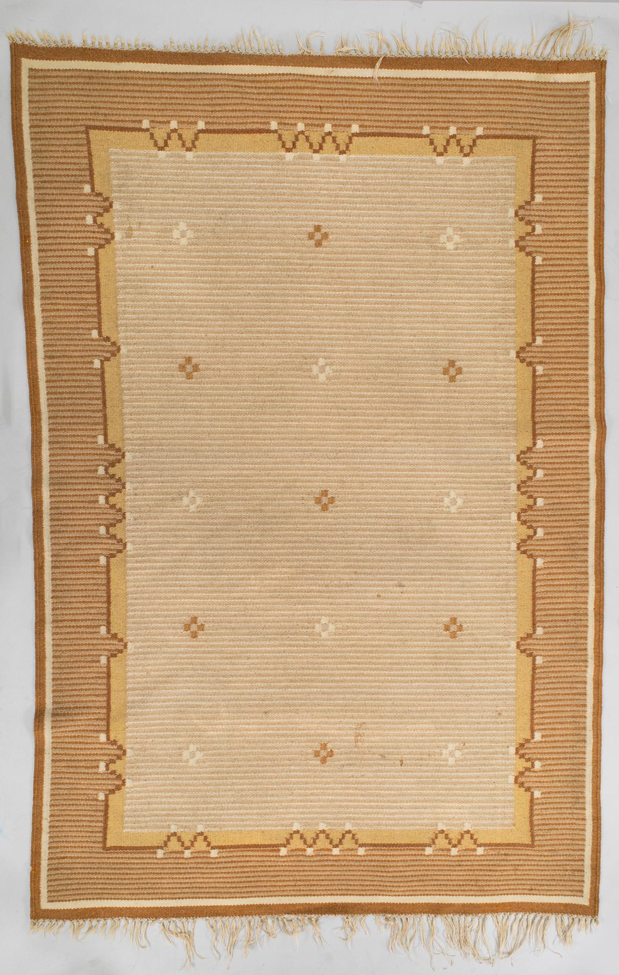 Hårgarnsmatta, 1930-tal. Ca 240 x 160 cm.