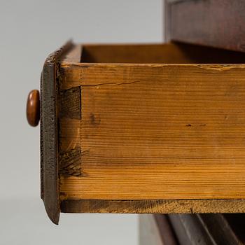 A PAINTED PINE CUPBOARD DATED FROM 1805 JÄMTLAND, SWEDEN.