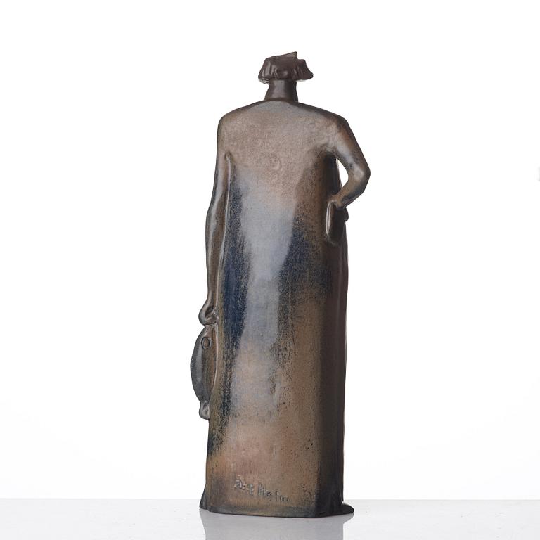 Åke Holm, a glazed stoneware sculpture of 'Peter the fisherman', Höganäs, Sweden 1950-60's.