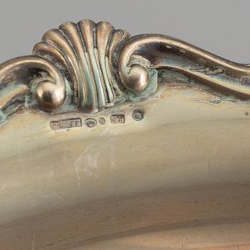 A silver coffee set and a tray, maker's mark Carl Hoff, Helsingborg, Sweden 1934 and 1933,