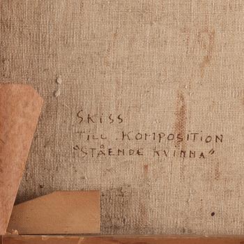 Evert Lundquist, Sketch to composition "Standing woman".