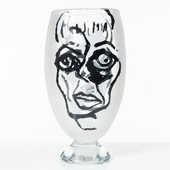 Marianne Lindberg De Geer, a glass vase, Kosta Boda, ed. 8/30.