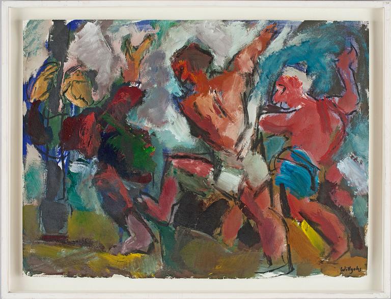 JAN ERIK WILLGOHS, blandteknik på papper, sign.