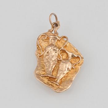 HÄNGE, 14K guld. Vikt 10,5 gram.
