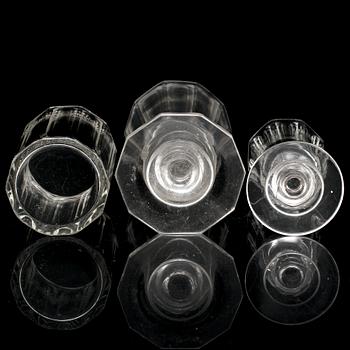 25 glasses, first half of the 20th century.